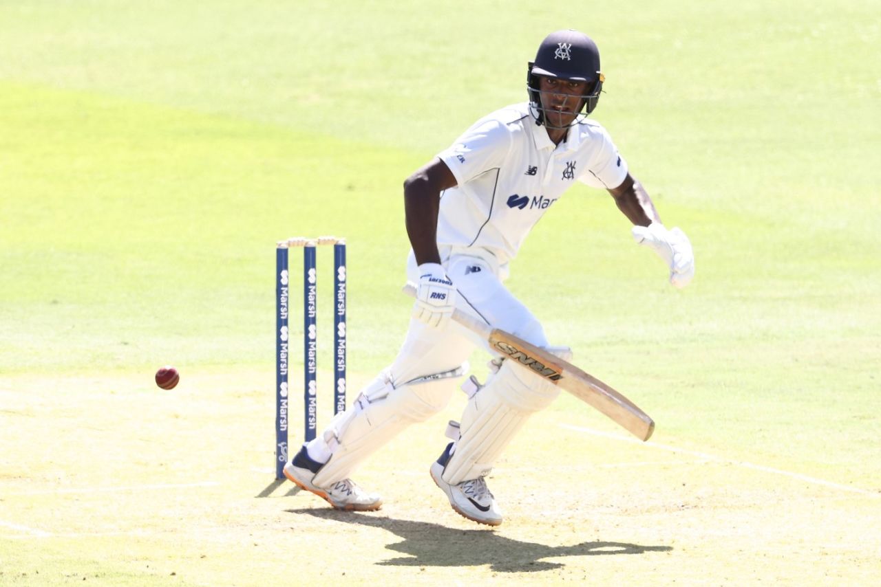 Ashley Chandrasinghe batted through the first session, Western Australia vs Victoria, Sheffield Shield final, day 1, WACA Ground, Perth, 23 March, 2023