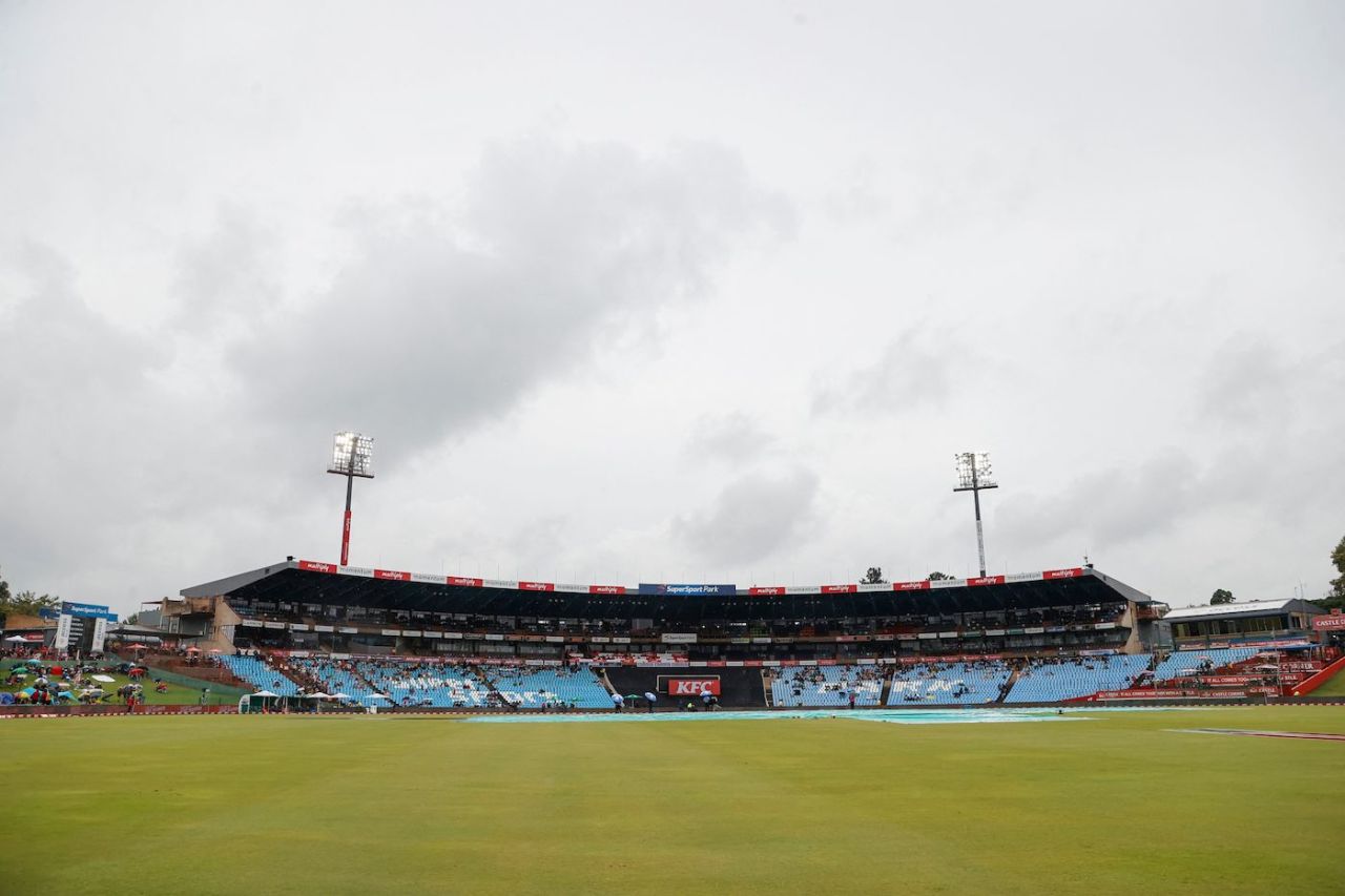 Covers were on due to rain in Centurion, South Africa vs West Indies, 1st T20I, Centurion, March 25, 2023