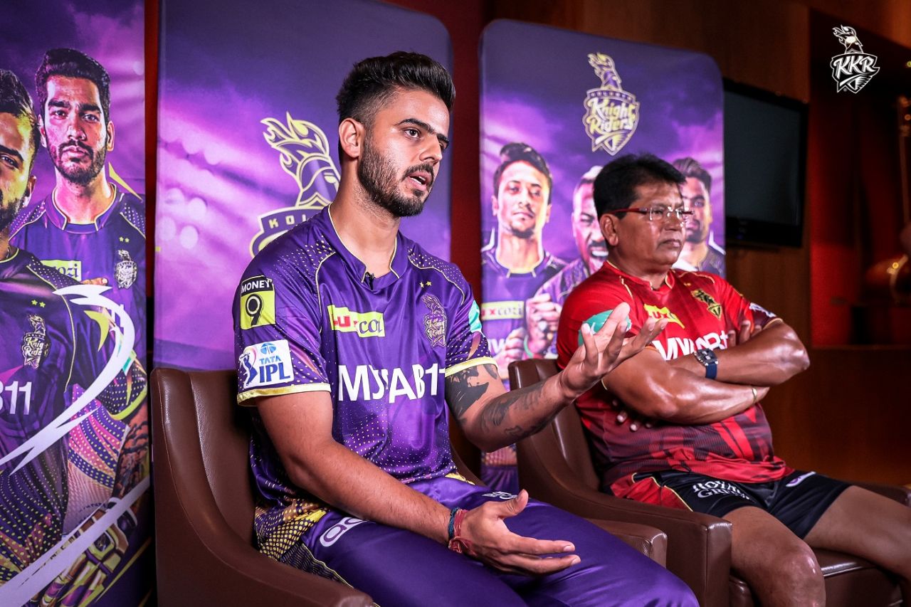 Nitish Rana and Chandrakant Pandit address the media in Kolkata, Kolkata, March 28, 2023