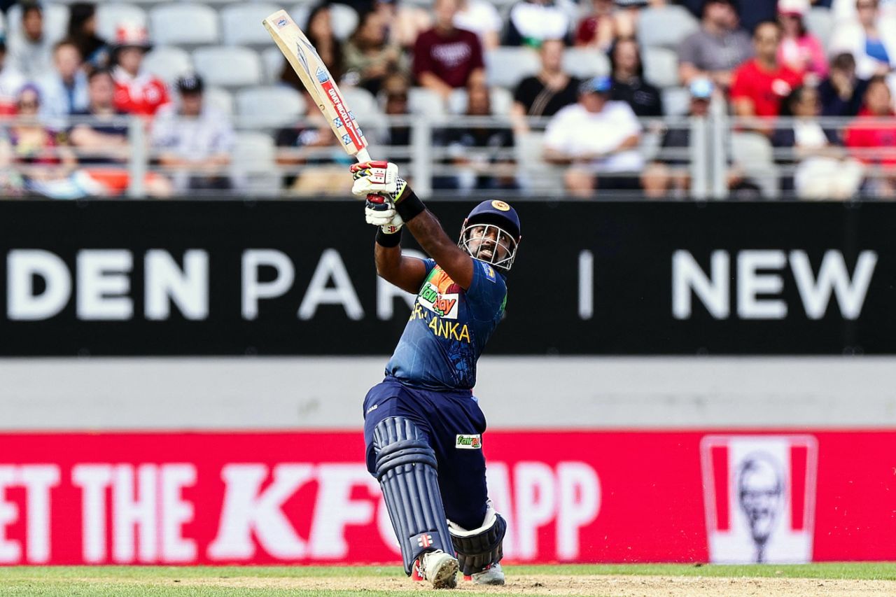 Charith Asalanka made a 41-ball 67, New Zealand vs Sri Lanka, 1st T20I, Auckland, April 02, 2023