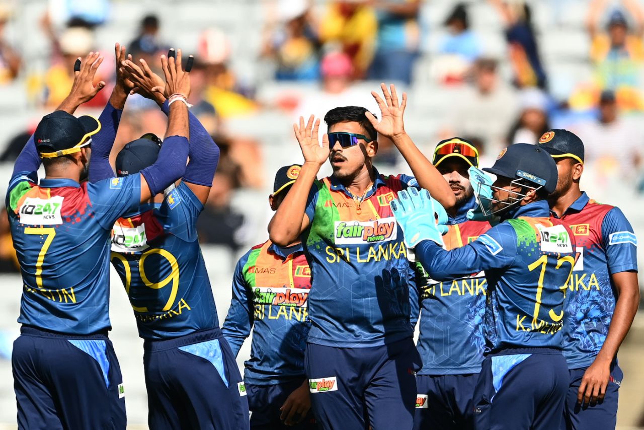 Maheesh Theekshana struck in the first over, New Zealand vs Sri Lanka, 1st T20I, Auckland, April 02, 2023