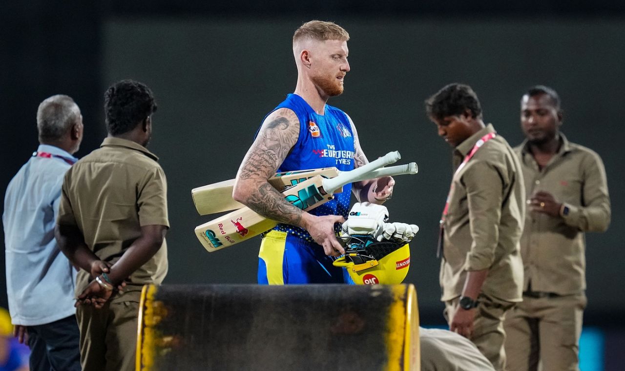 Ben Stokes prepares to bat at the nets, Chennai, April 2, 2023