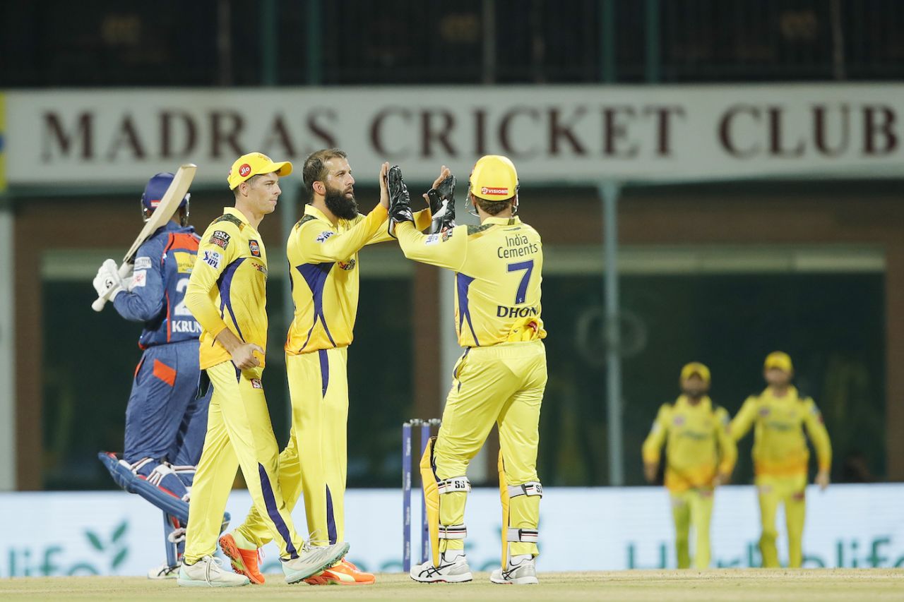 Moeen Ali took four wickets in his spell, Chennai Super Kings vs Lucknow Super Giants, IPL 2023, Chennai, April 3, 2023