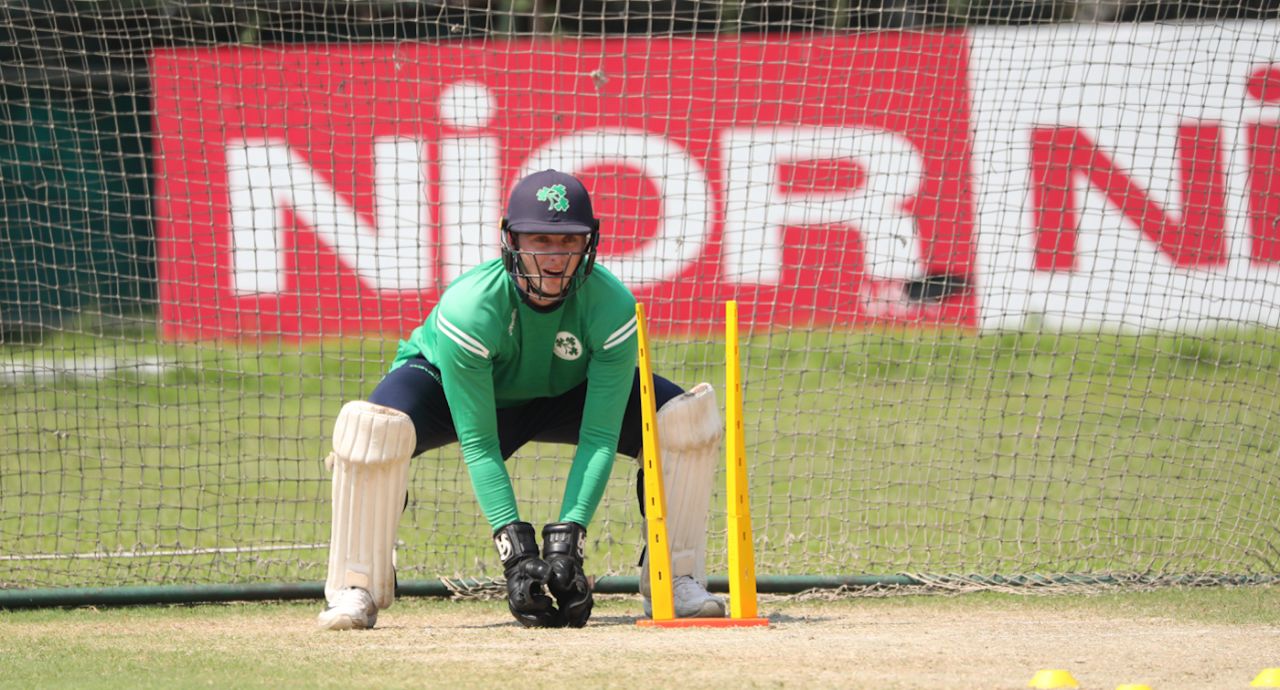 Lorcan Tucker trains on the eve of the Test, Bangladesh vs Ireland, Only Test, Dhaka, April 3, 2023