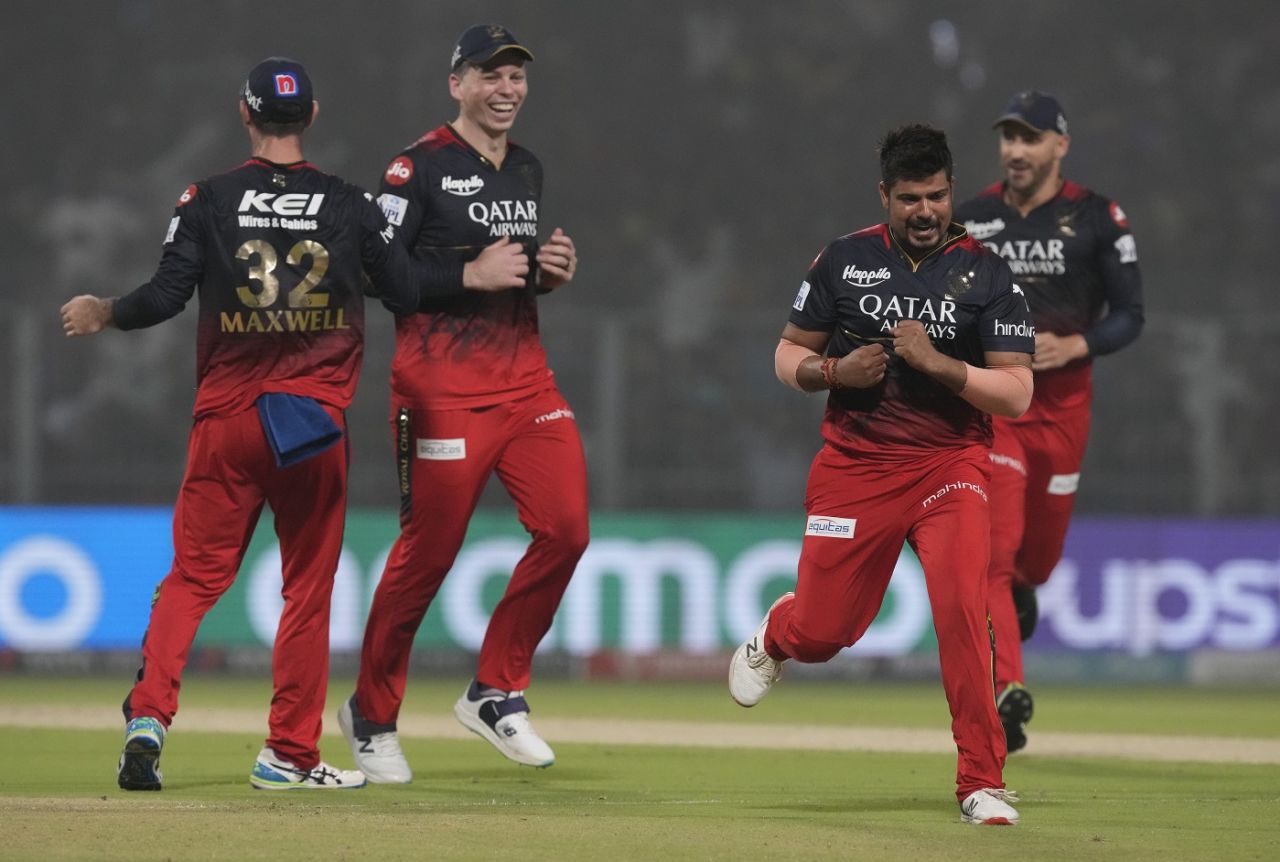 Karn Sharma took the wickets of Rahmanullah Gurbaz and Andre Russell, Kolkata Knight Riders vs Royal Challengers Bangalore, IPL 2023, Kolkata, April 6, 2023