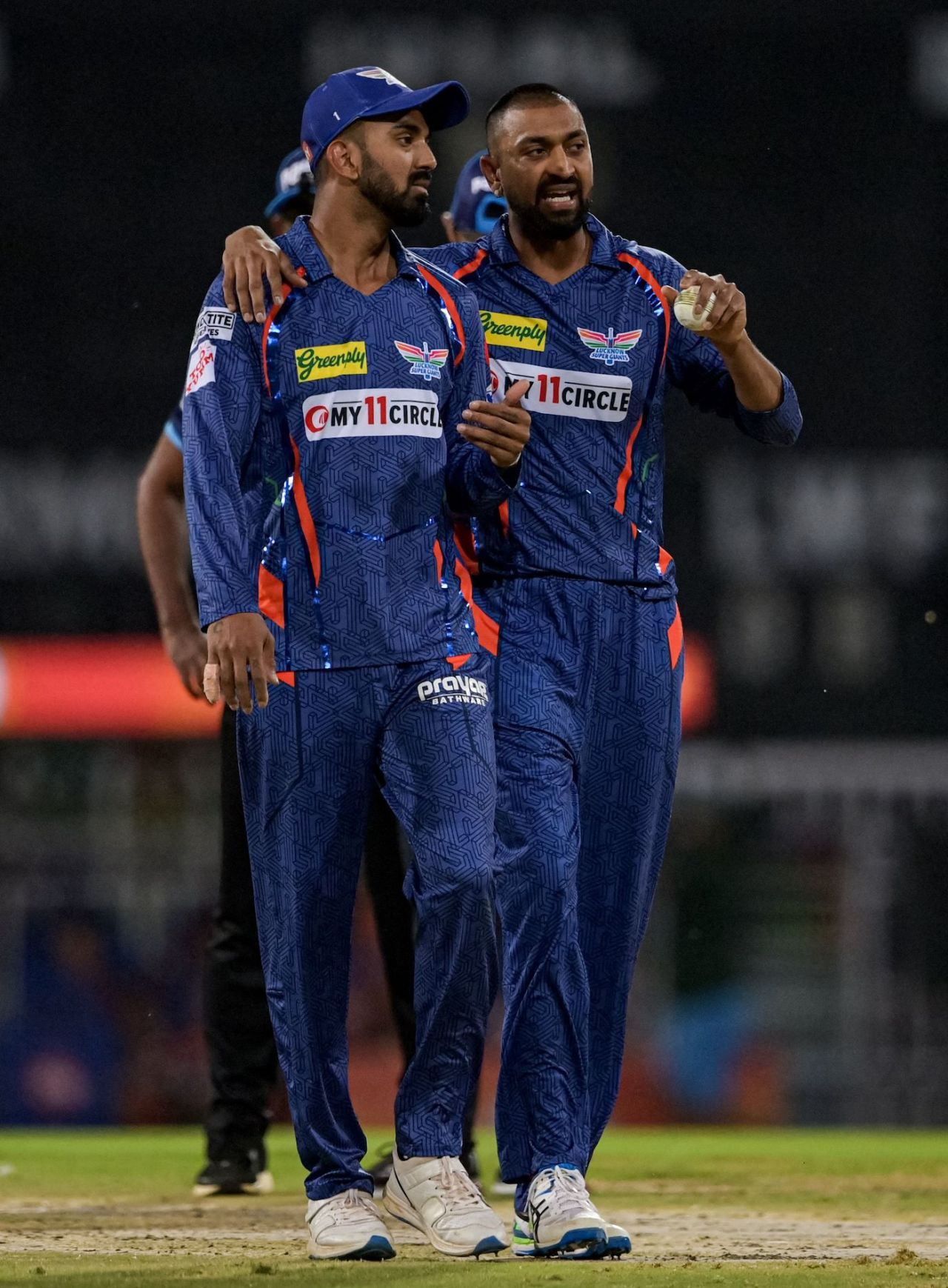 Krunal Pandya delivered with the ball for KL Rahul, Lucknow Super Giants vs Sunrisers Hyderabad, IPL 2023, Lucknow, April 7, 2023