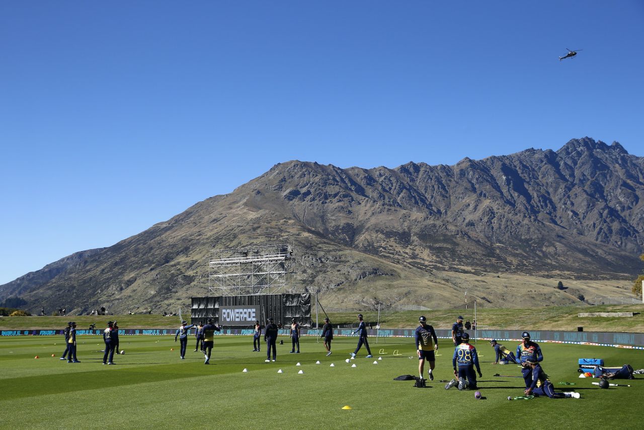 Sri Lankan players practise in the picturesque John Davies Oval in Queenstown, New Zealand vs Sri Lanka, 3rd T20I, Queenstown, April 08, 2023