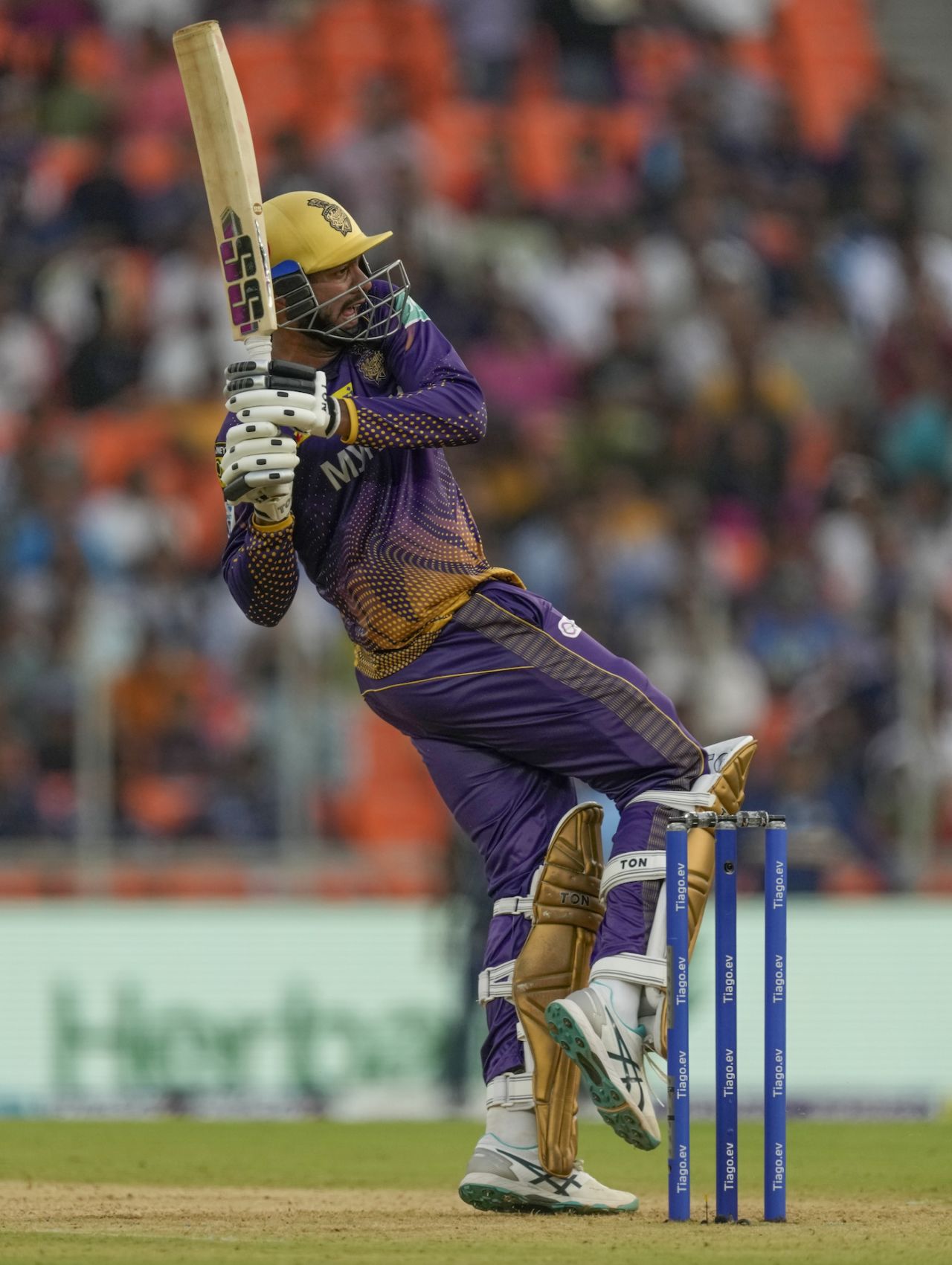 Venkatesh Iyer blazed away to get to a 26-ball half-century, Gujarat Titans vs Kolkata Knight Riders, IPL 2023, Ahmedabad, April 9, 2023