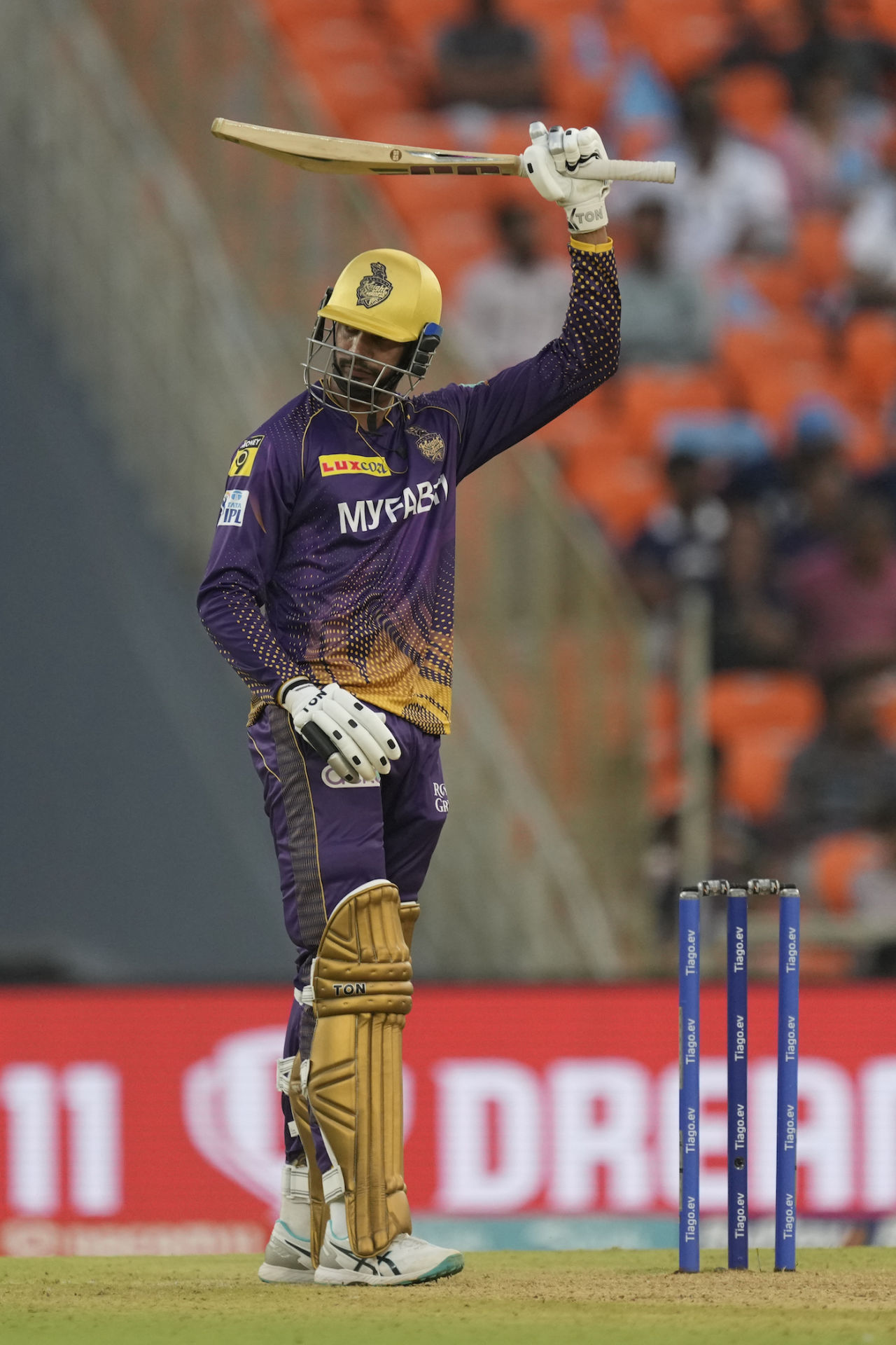 Venkatesh Iyer hit a quick half-century to lead Knight Riders' batting charge, Gujarat Titans vs Kolkata Knight Riders, IPL 2023, Ahmedabad, April 9, 2023