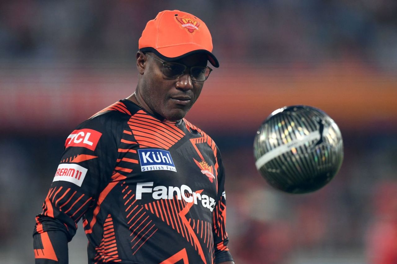 Brian Lara has a ball during practice, Sunrisers Hyderabad vs Punjab Kings, IPL 2023, April 9, 2023