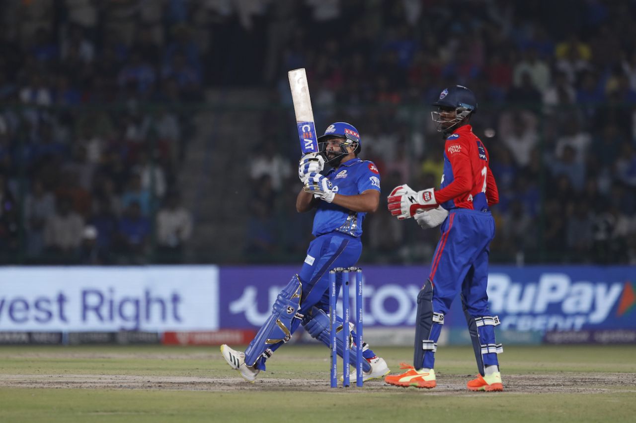 Rohit Sharma pulls behind square, Delhi Capitals vs Mumbai Indians, IPL 2023, Delhi, April 11, 2023