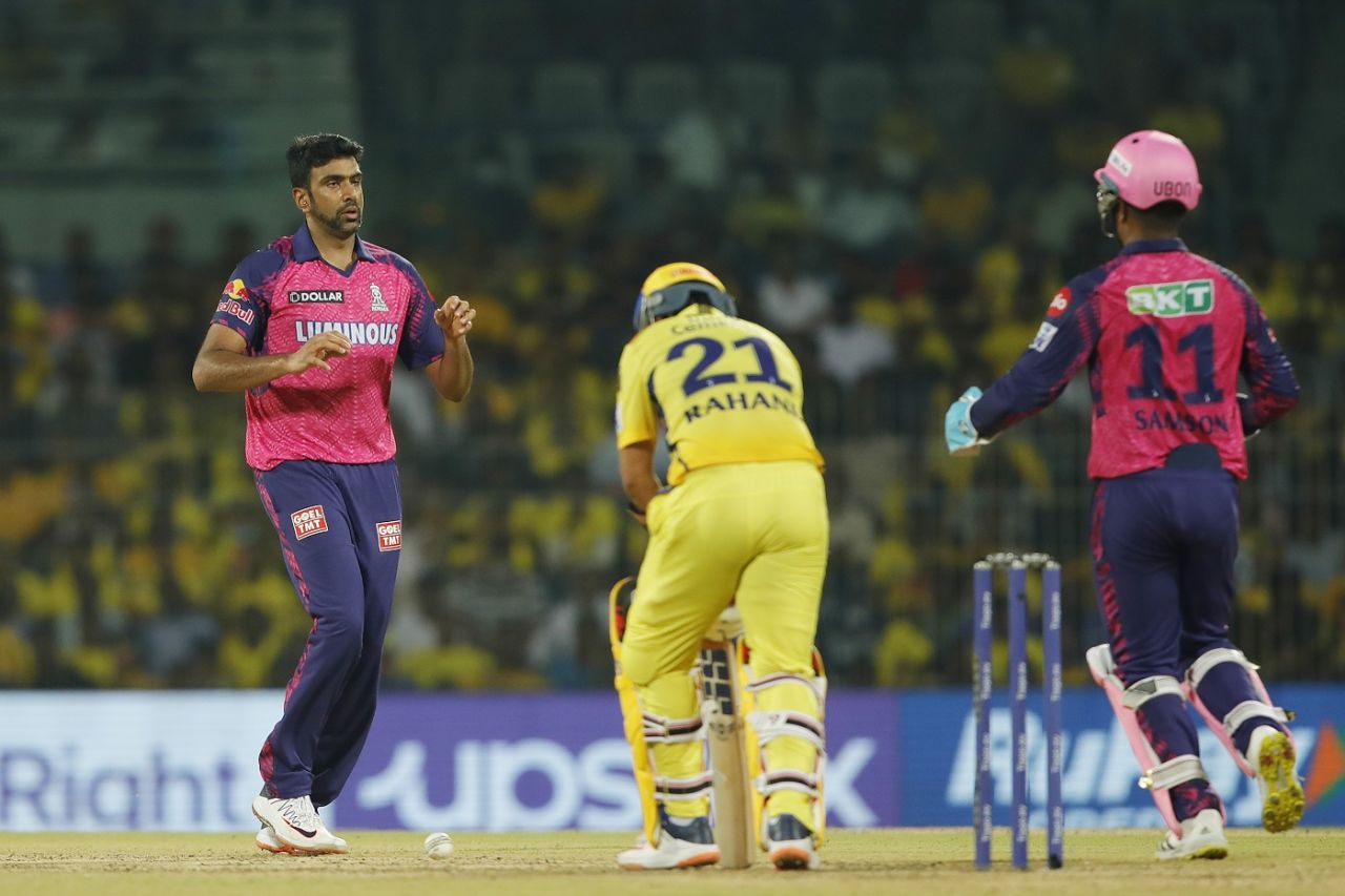 R Ashwin trapped Ajinkya Rahane in front, Chennai Super Kings vs Rajasthan Royals, IPL 2023, Chennai, April 12, 2023