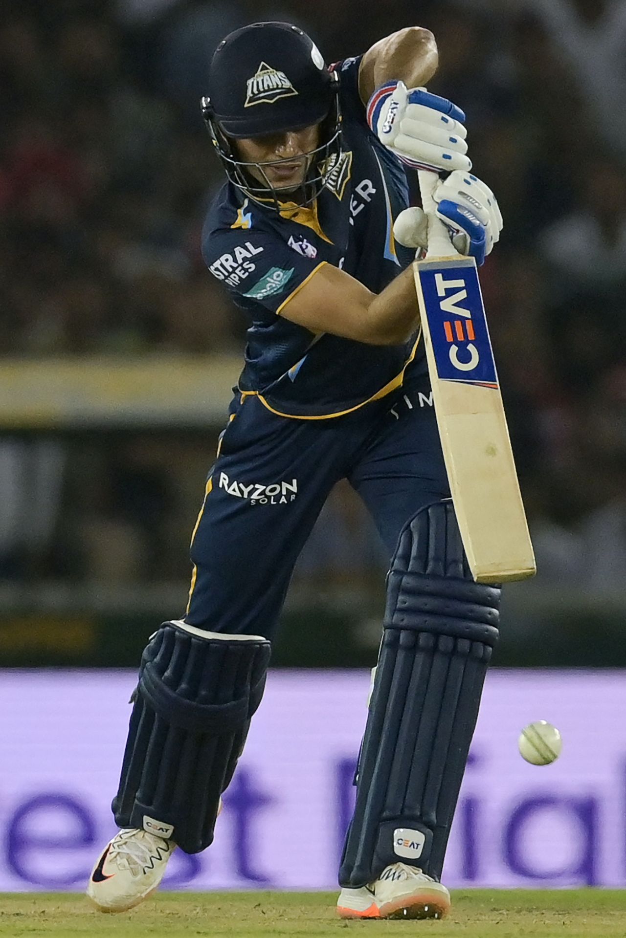 Shubman Gill plays the straight drive, Punjab Kings vs Gujarat Titans, IPL 2023, Mohali, April 13, 2023