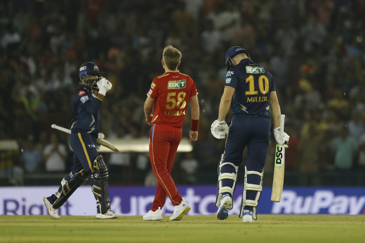 Rahul Tewatia hit Sam Curran for the match-sealing four, Punjab Kings vs Gujarat Titans, IPL 2023, Mohali, April 13, 2023