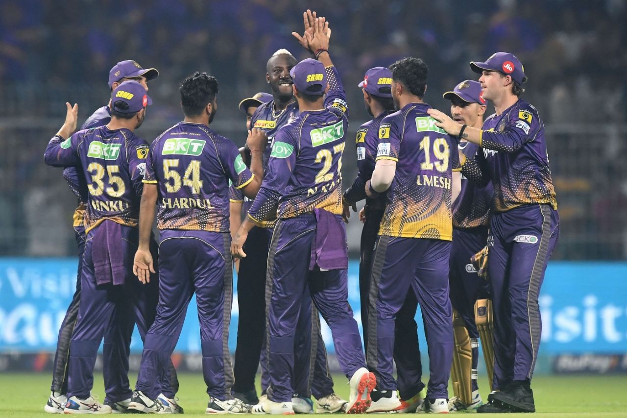 Andre Russell took two wickets in his first over, Kolkata Knight Riders vs Sunrisers Hyderabad, IPL, Kolkata, April 14, 2023
