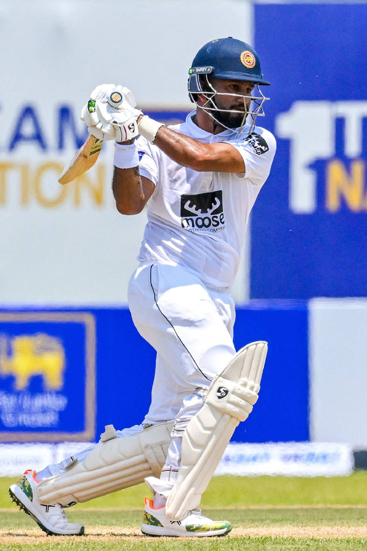 Dimuth Karunaratne pulls one away, Sri Lanka vs Ireland, 1st Test, Galle, 1st day, April 16, 2023