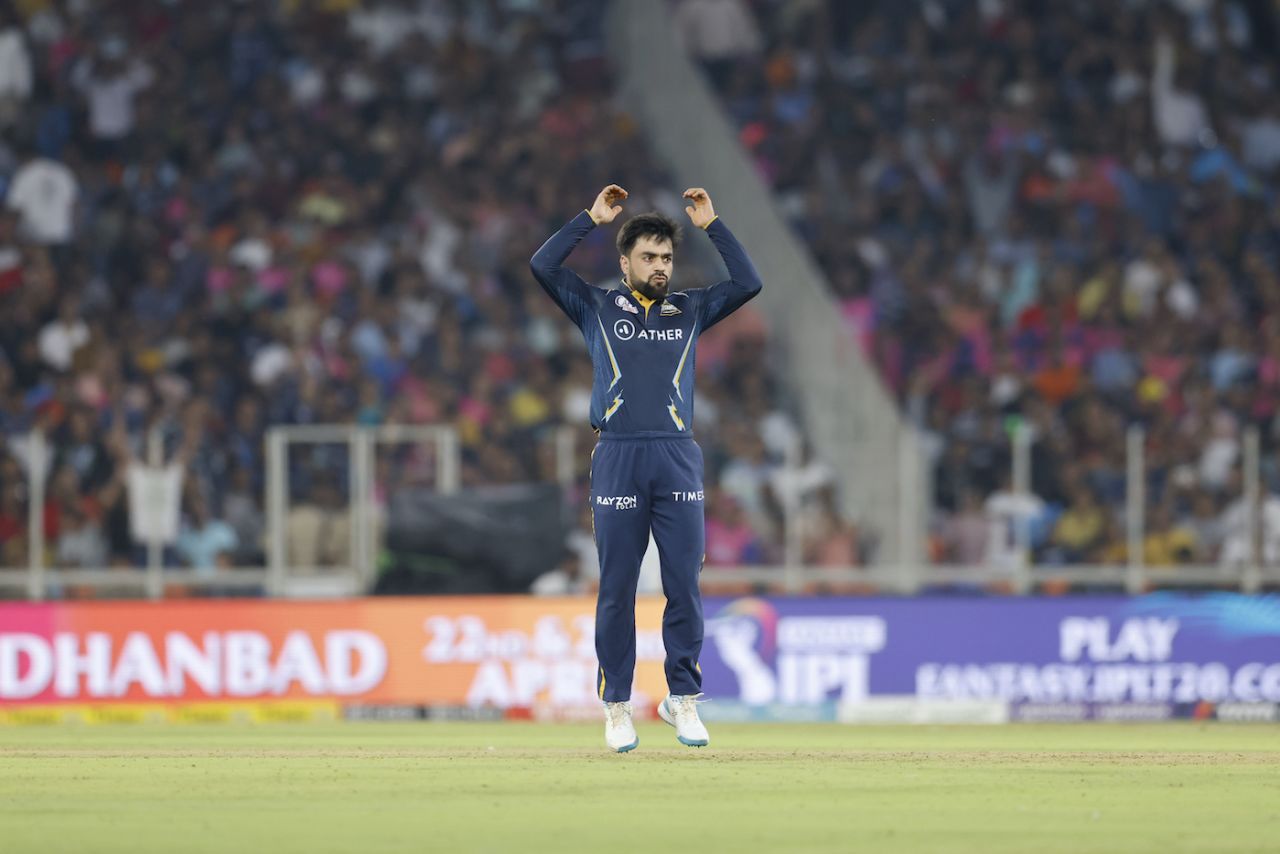 Rashid Khan got two wickets but went for 46 runs, Gujarat Titans vs Rajasthan Royals, IPL 2023, Ahmedabad, April 16, 2023