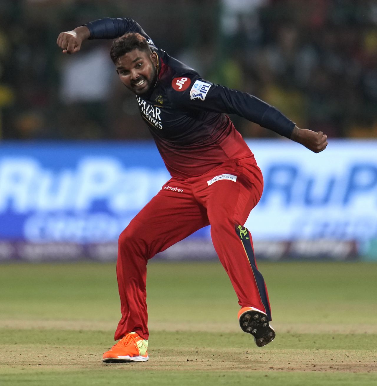 Wanindu Hasaranga broke the second-wicket stand with Ajinkya Rahane's wicket, Royal Challengers Bangalore vs Chennai Super Kings, IPL 2023, Bengaluru, April 17, 2023
