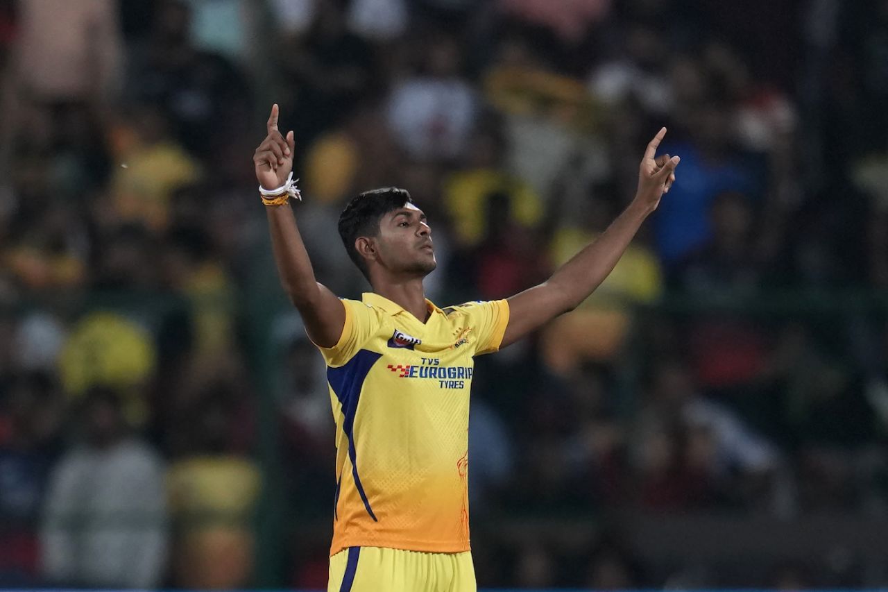 Matheesha Pathirana sent back Shahbaz Ahmed, Royal Challengers Bangalore vs Chennai Super Kings, IPL 2023, Bengaluru, April 17, 2023