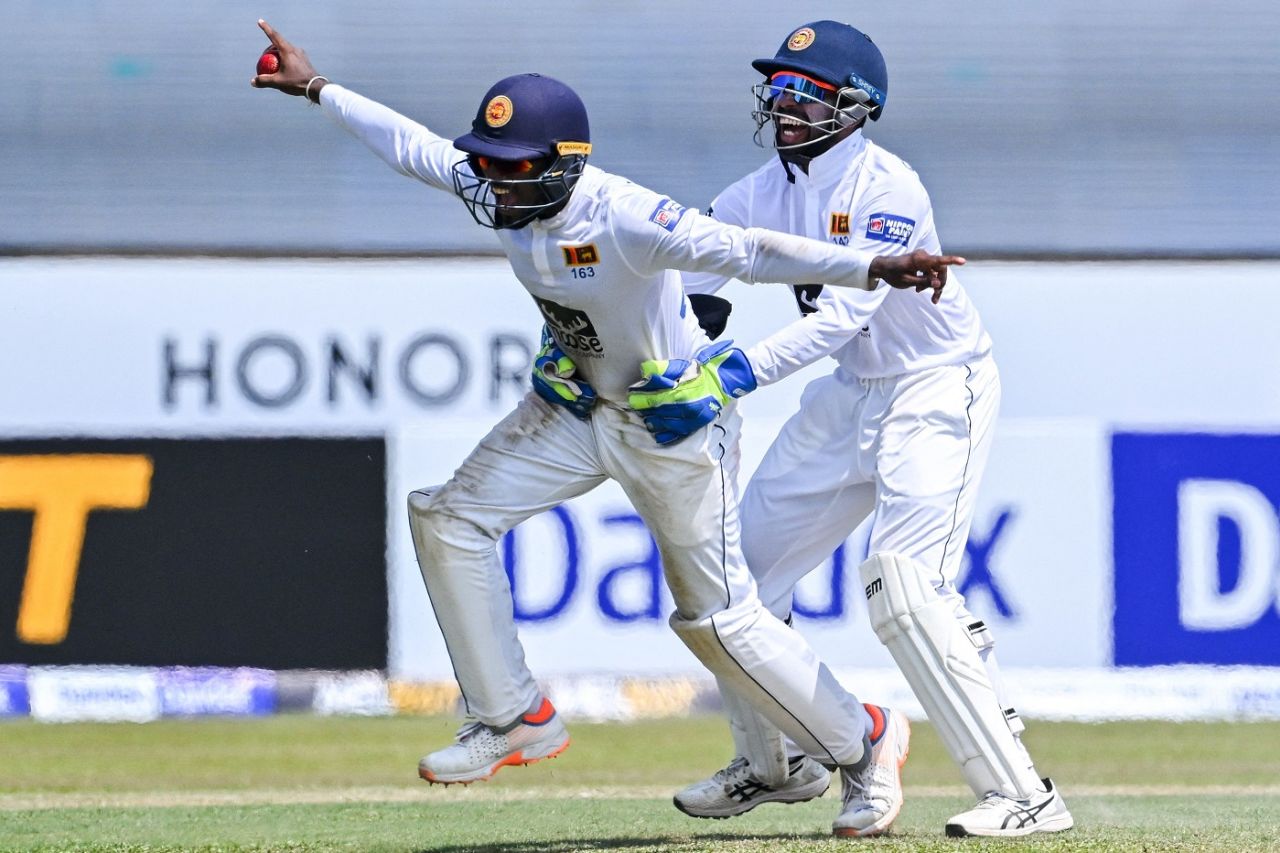 Nishan Madushka plucked two stunning catches at short leg to hurt Ireland, Sri Lanka vs Ireland, 1st Test, Galle, 3rd day, April 18, 2023