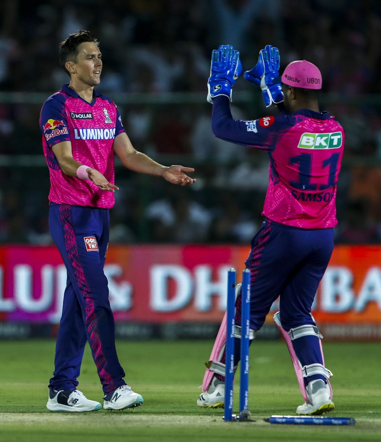 Trent Boult picked up his only wicket in his one-over second spell, Rajasthan Royals vs Lucknow Super Giants, IPL 2023, Jaipur, April 19, 2023