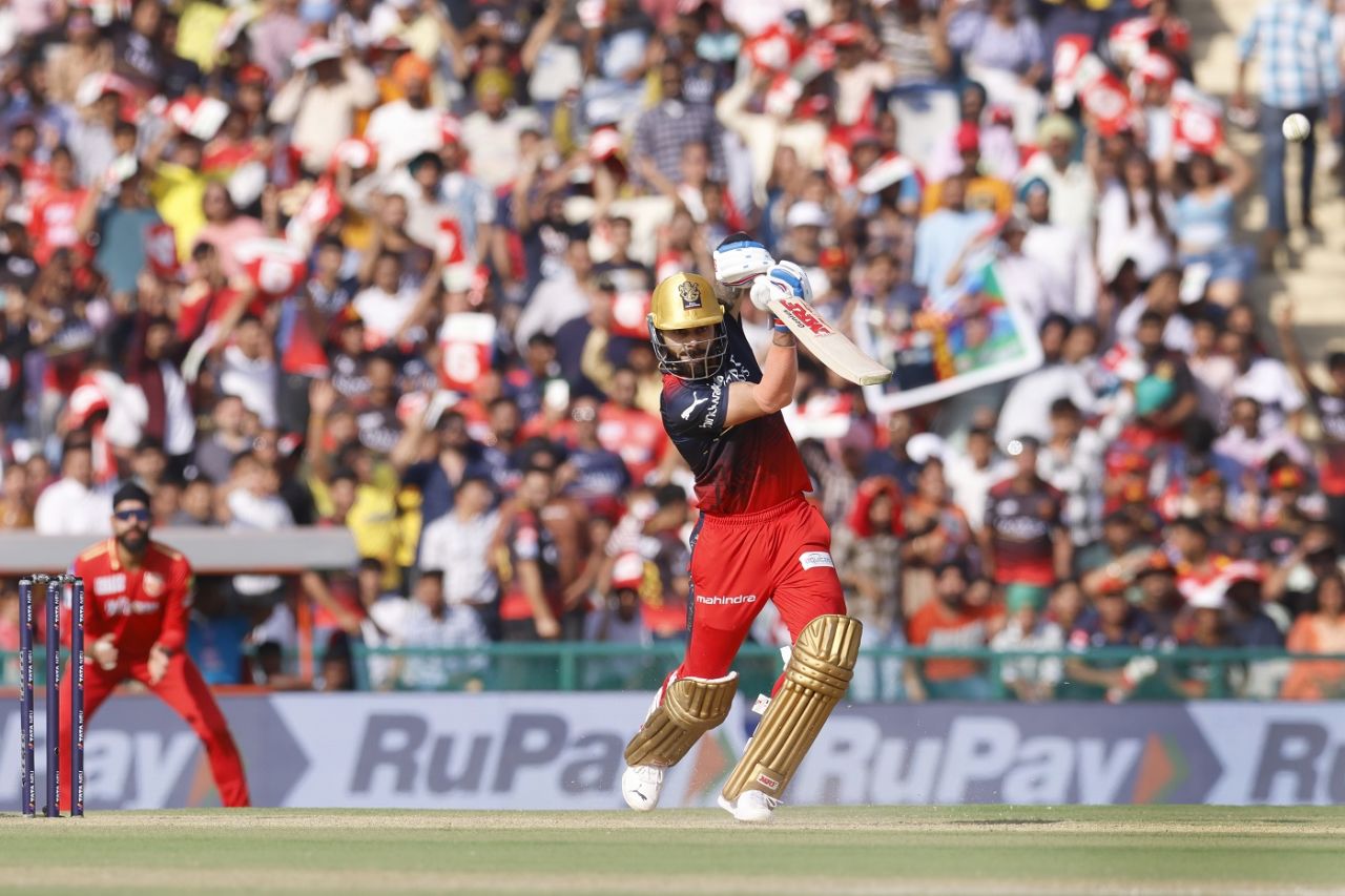 Virat Kohli reached his half-century with a boundary, Punjab Kings vs Royal Challengers Bangalore, IPL 2023, Mohali, April 20, 2023