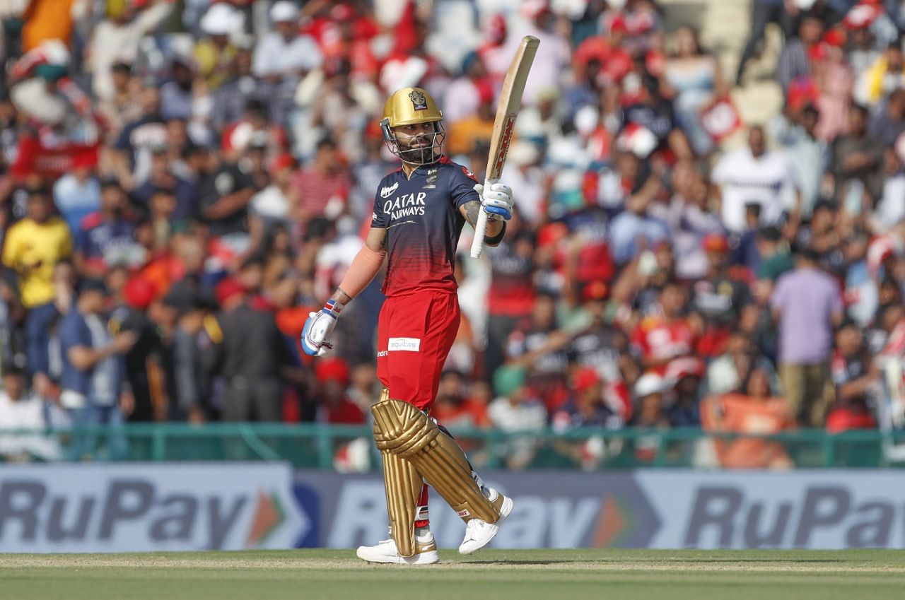Virat Kohli brought up his half-century off 40 balls, Punjab Kings vs Royal Challengers Bangalore, IPL 2023, Mohali, April 20, 2023