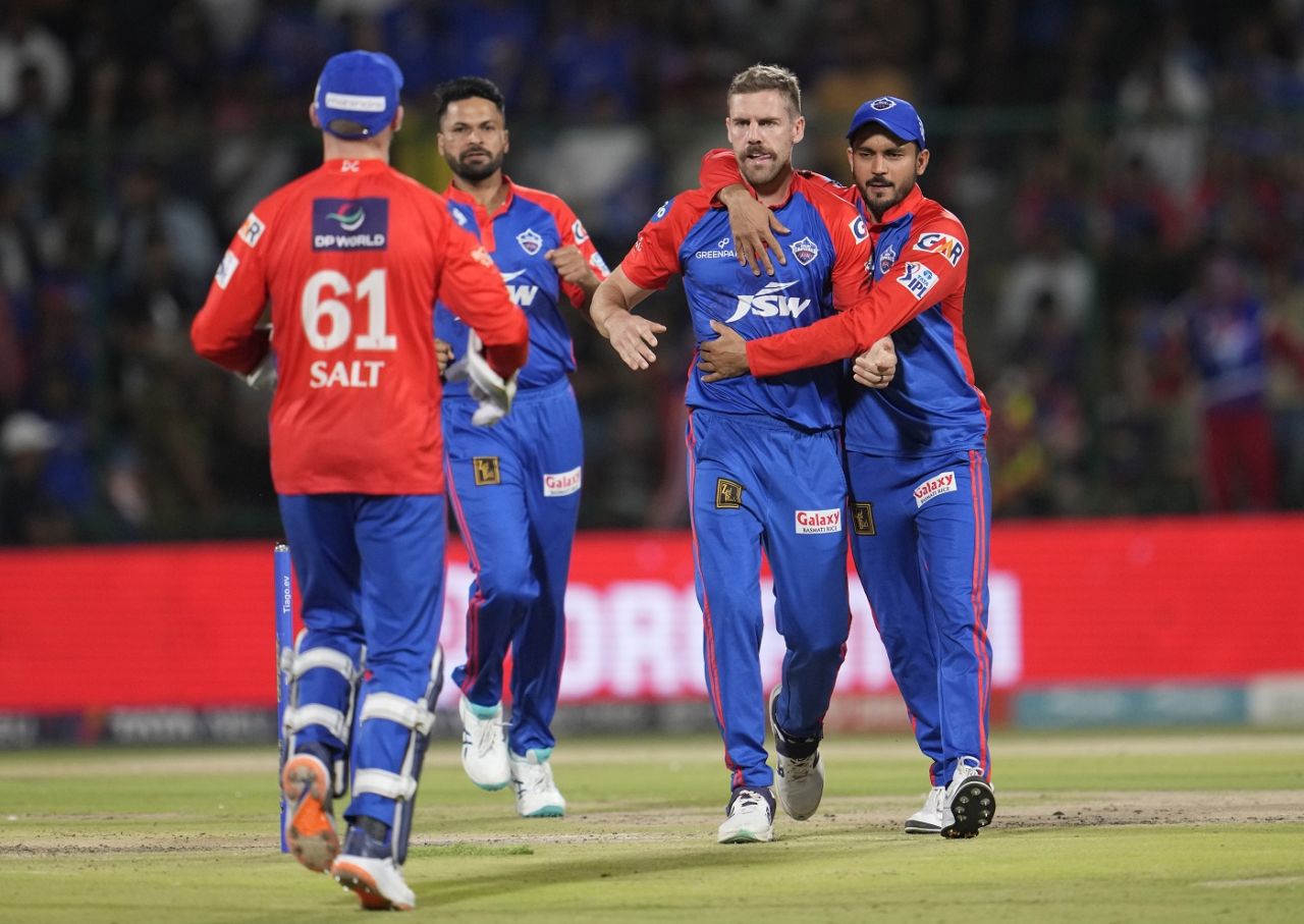 Anrich Nortje had Venkatesh Iyer caught at slip for a duck, Delhi Capitals vs Kolkata Knight Riders, IPL 2023, Delhi, April 20, 2023