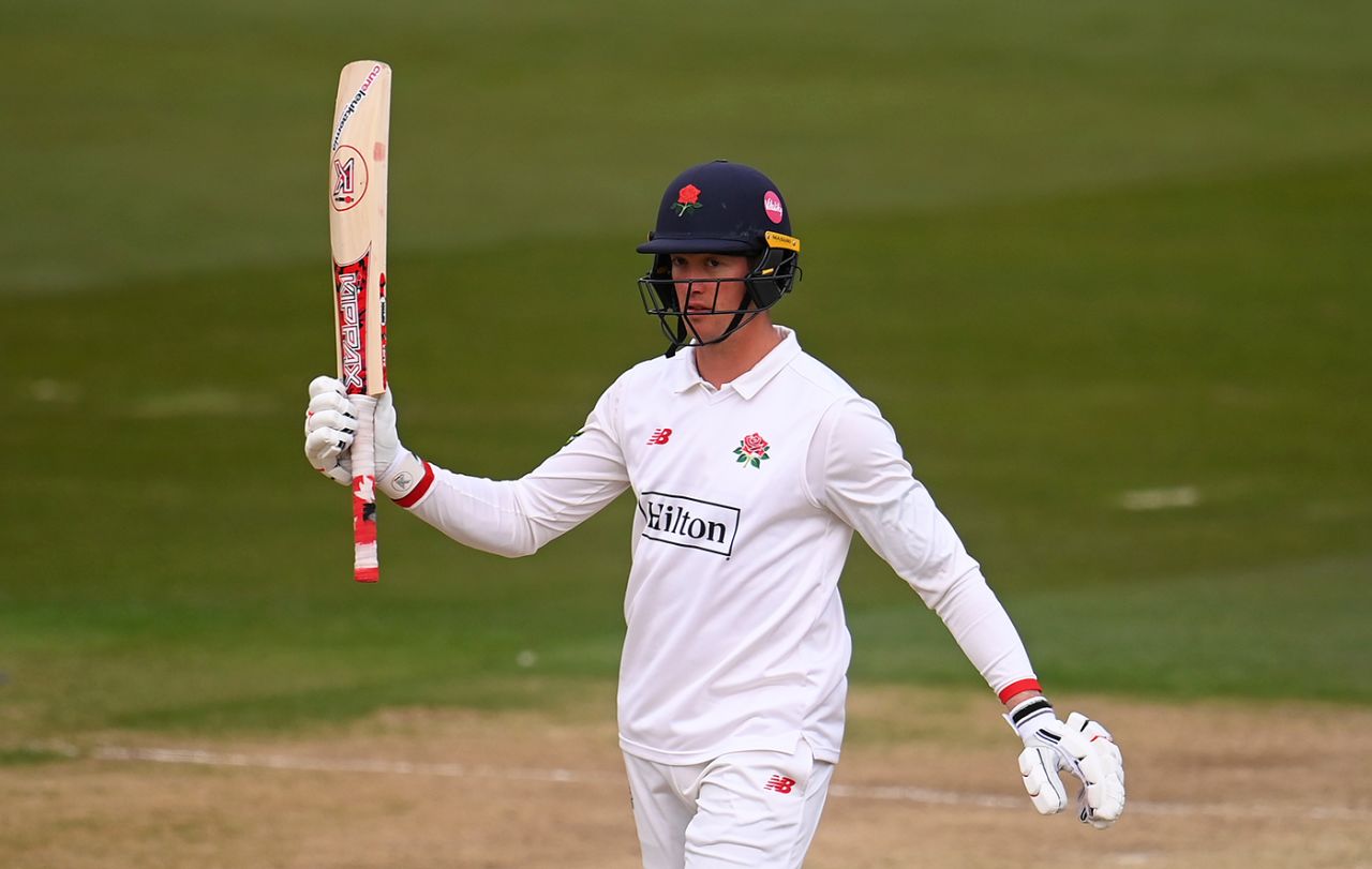 Keaton Jennings made 189 before retiring hurt, Somerset vs Lancashire, County Championship, Division One, Taunton, April 22, 2023