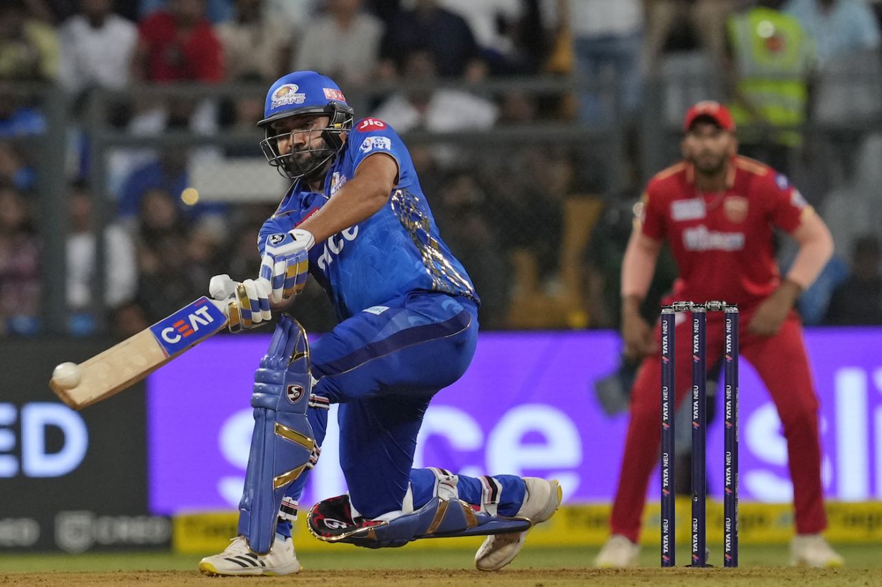 Rohit Sharma looked in good nick up top for MI, Mumbai Indians vs Punjab Kings, IPL 2023, Mumbai, April 22, 2023
