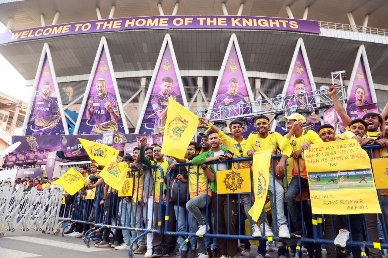 Eden Gardens turned a fair bit yellow for MS Dhoni's visit, Kolkata Knight Riders vs Chennai Super Kings, IPL 2023, Kolkata, April 23, 2023