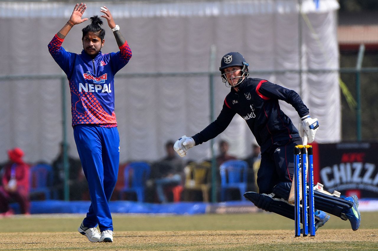 Sandeep Lamichchane took 3 for 66, Nepal vs Namibia, World Cup League 2, Kathmandu, February 14, 2023