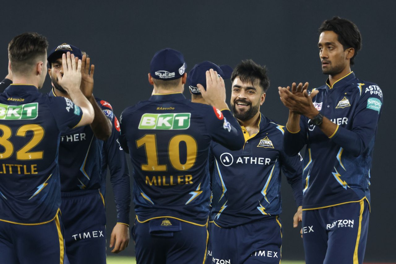 Rashid Khan struck twice in his second over, Gujarat Titans vs Mumbai Indians, IPL 2023, Ahmedabad, April 25, 2023