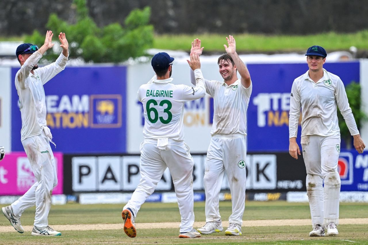 Curtis Campher broke Sri Lanka's strong opening stand, Sri Lanka vs Ireland, 2nd Test, Day 3, Galle, April 26, 2023