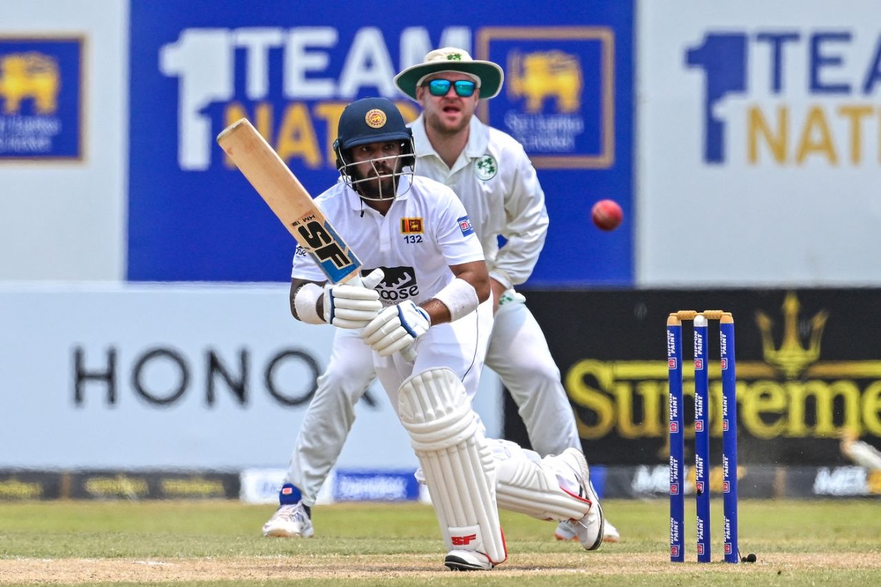 Kusal Mendis started off steadily, Sri Lanka vs Ireland, 2nd Test, Day 3, Galle, April 26, 2023