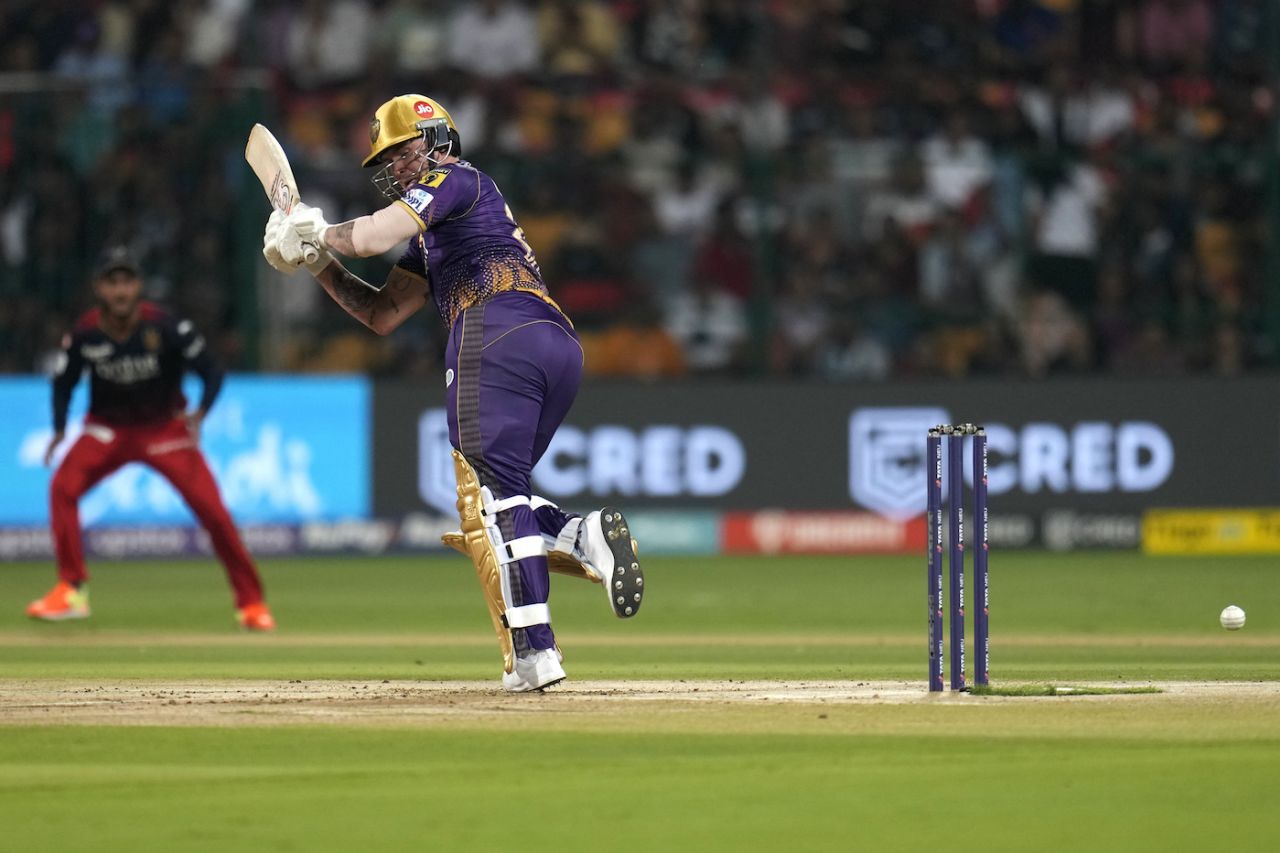 Jason Roy had a big job to do as the senior opening partner, Royal Challengers Bangalore vs Kolkata Knight Riders, IPL 2023, Bengaluru, April 26, 2023


