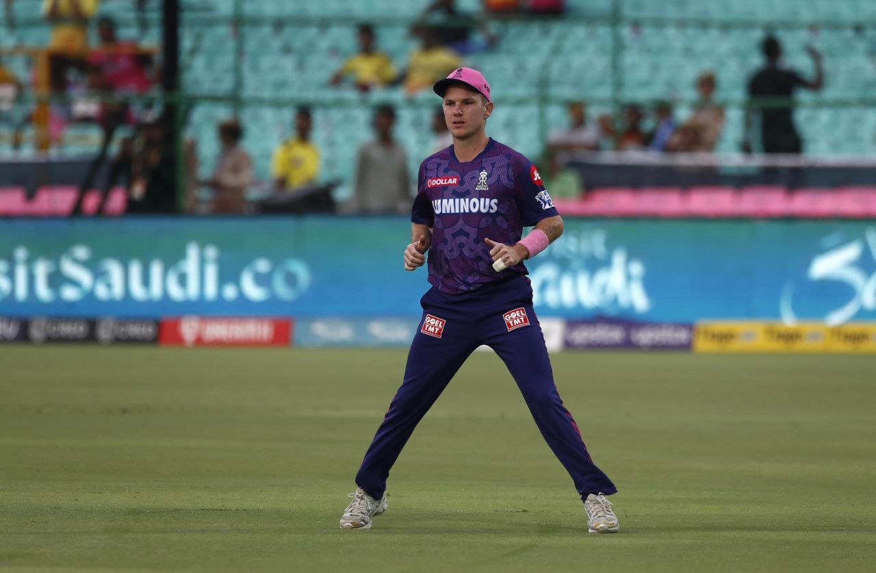 Adam Zampa warms up before the match, Rajasthan Royals vs Chennai Super Kings, IPL 2023, Jaipur, April 27, 2023