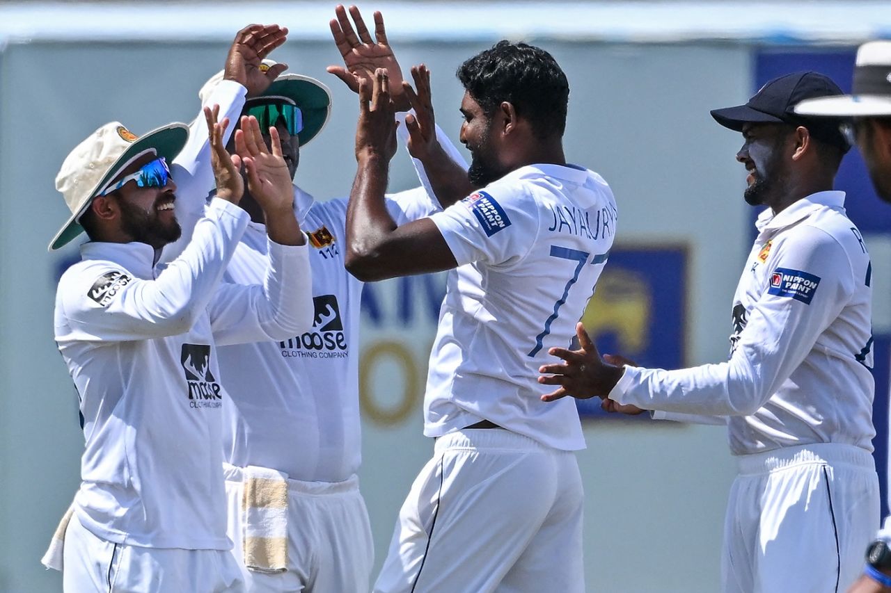 Prabath Jayasuriya became the joint second-quickest bowler to pick 50 Test wickets, Sri Lanka vs Ireland, 2nd Test, Galle, day five, April 28, 2023
