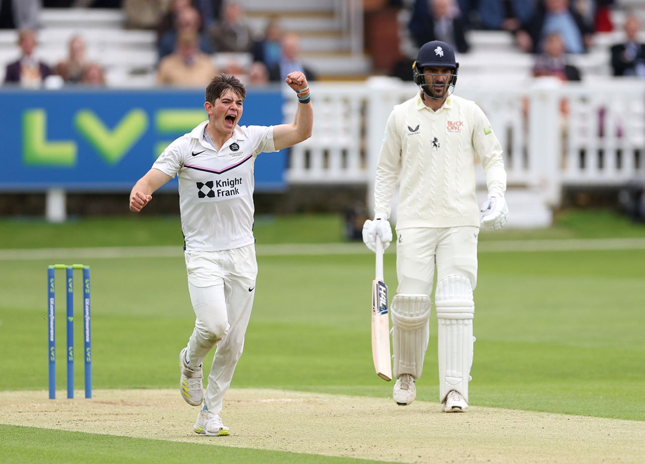 Ethan Bamber bagged a four-for, Middlesex vs Kent, County Championship, Division One, Lord's, 2nd day, April 28, 2023