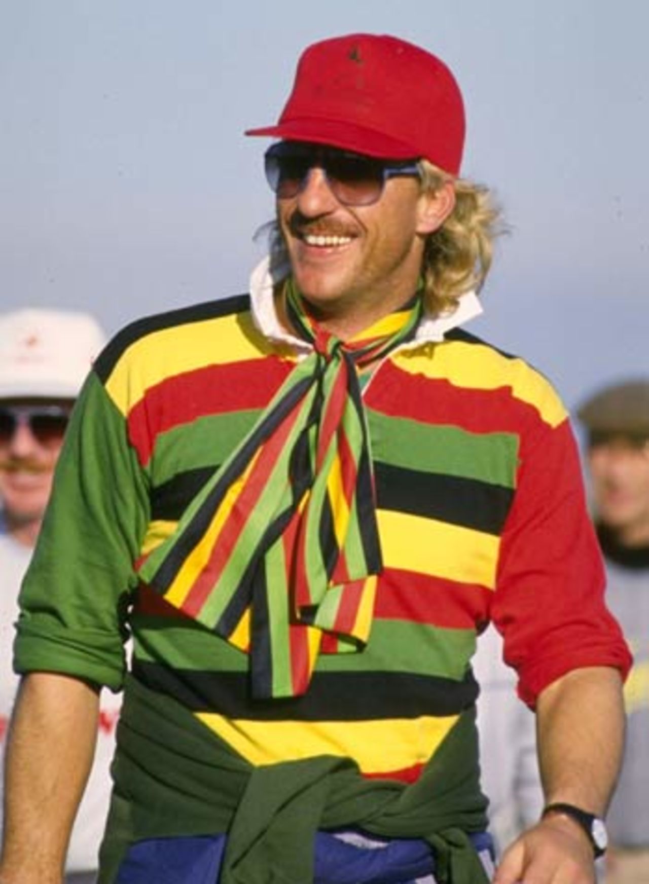 Ian Botham on his charity walk in 1985