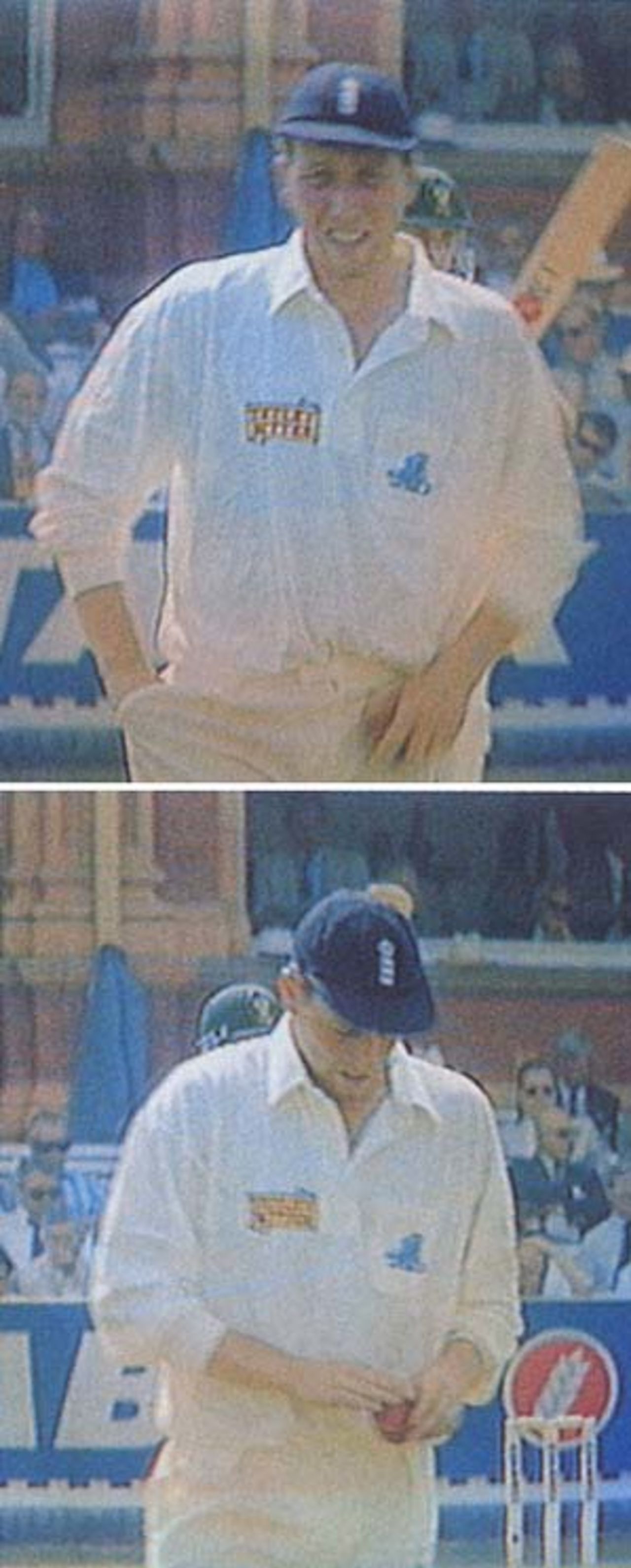 Michael Atherton caught on camera during the dirt-in-the-pocket affair, England v South Africa, Lord's, 1994