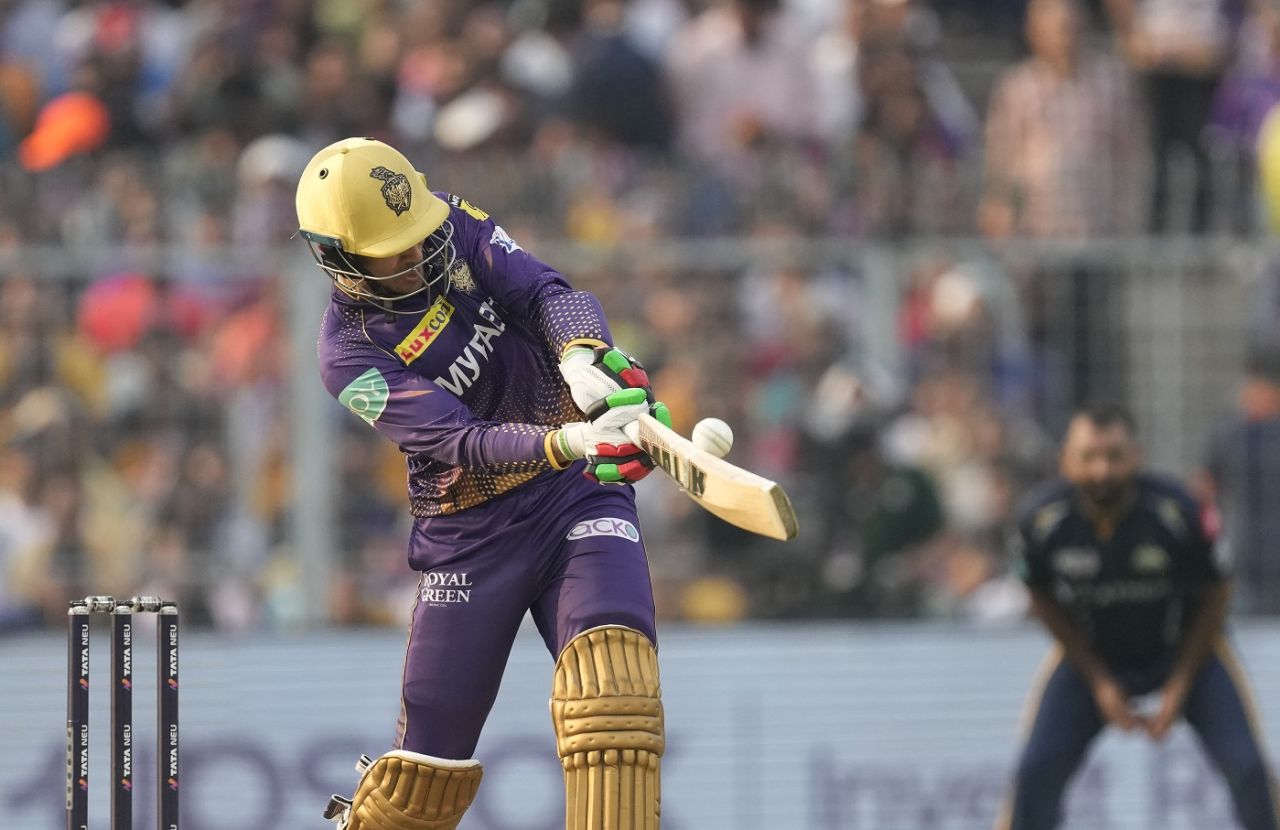 Rahmanullah Gurbaz made the most of the powerplay, Kolkata Knight Riders vs Gujarat Titans, IPL 2023, Kolkata, April 29, 2023