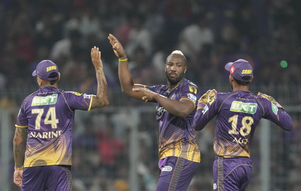 Andre Russell had Wriddhiman Saha caught at midwicket, Kolkata Knight Riders vs Gujarat Titans, IPL 2023, Kolkata, April 29, 2023