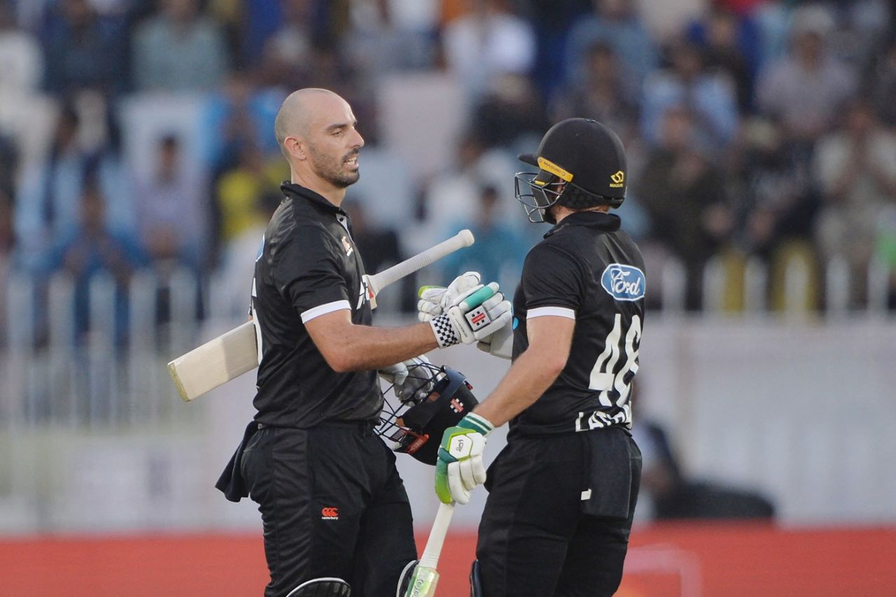 Daryl Mitchell and Tom Latham put on 183 runs together ESPNcricinfo com