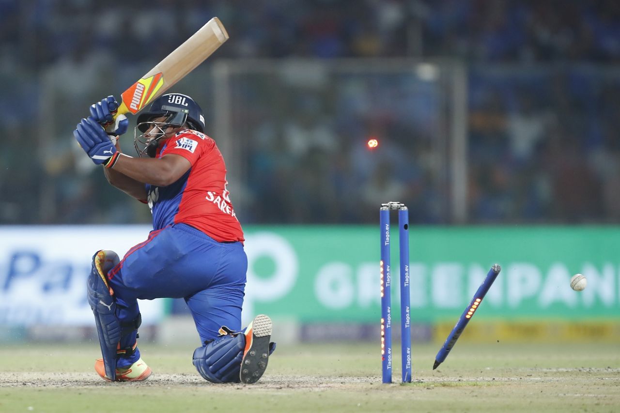 Sarfaraz Khan was cleaned up by T Natarajan, Delhi Capitals vs Sunrisers Hyderabad, IPL, Delhi, April 29, 2023