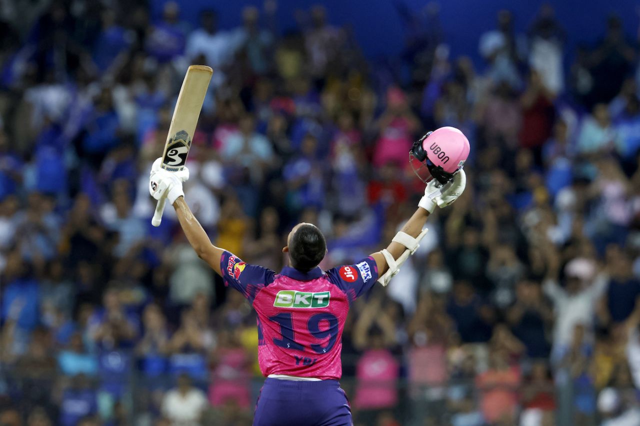 Yashasvi Jaiswal got to his century in the 18th over, Chennai Super Kings vs Punjab Kings, IPL 2023, Chennai, April 30, 2023