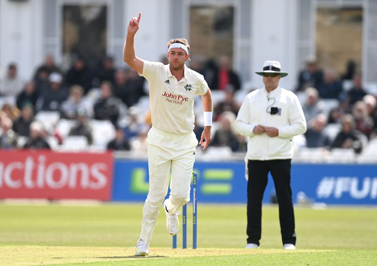 Stuart Broad helped spark a collapse, Nottinghamshire vs Lancashire, County Championship, Division One, Trent Bridge, May 4, 2023
