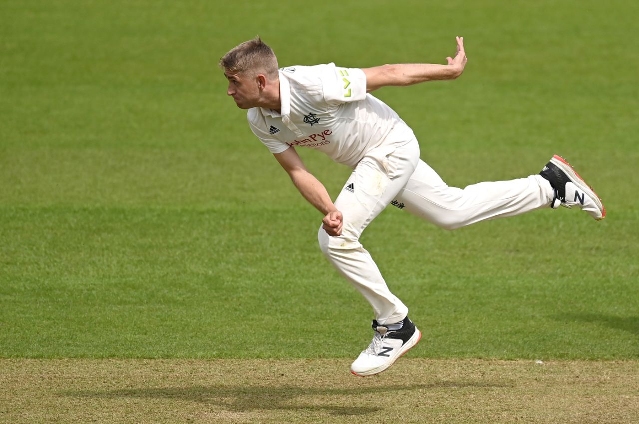 Olly Stone was on his Notts home debut, Nottinghamshsire vs Lancashire, Trent Bridge, County Championship, May 4, 2023