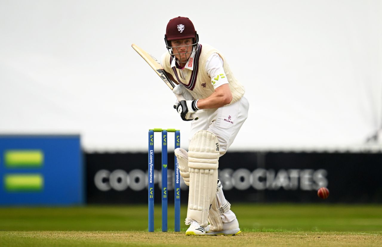 Grim concentration from Cameron Bancroft, Somerset vs Northants, Taunton, County Championship, 2nd day, May 5, 2023