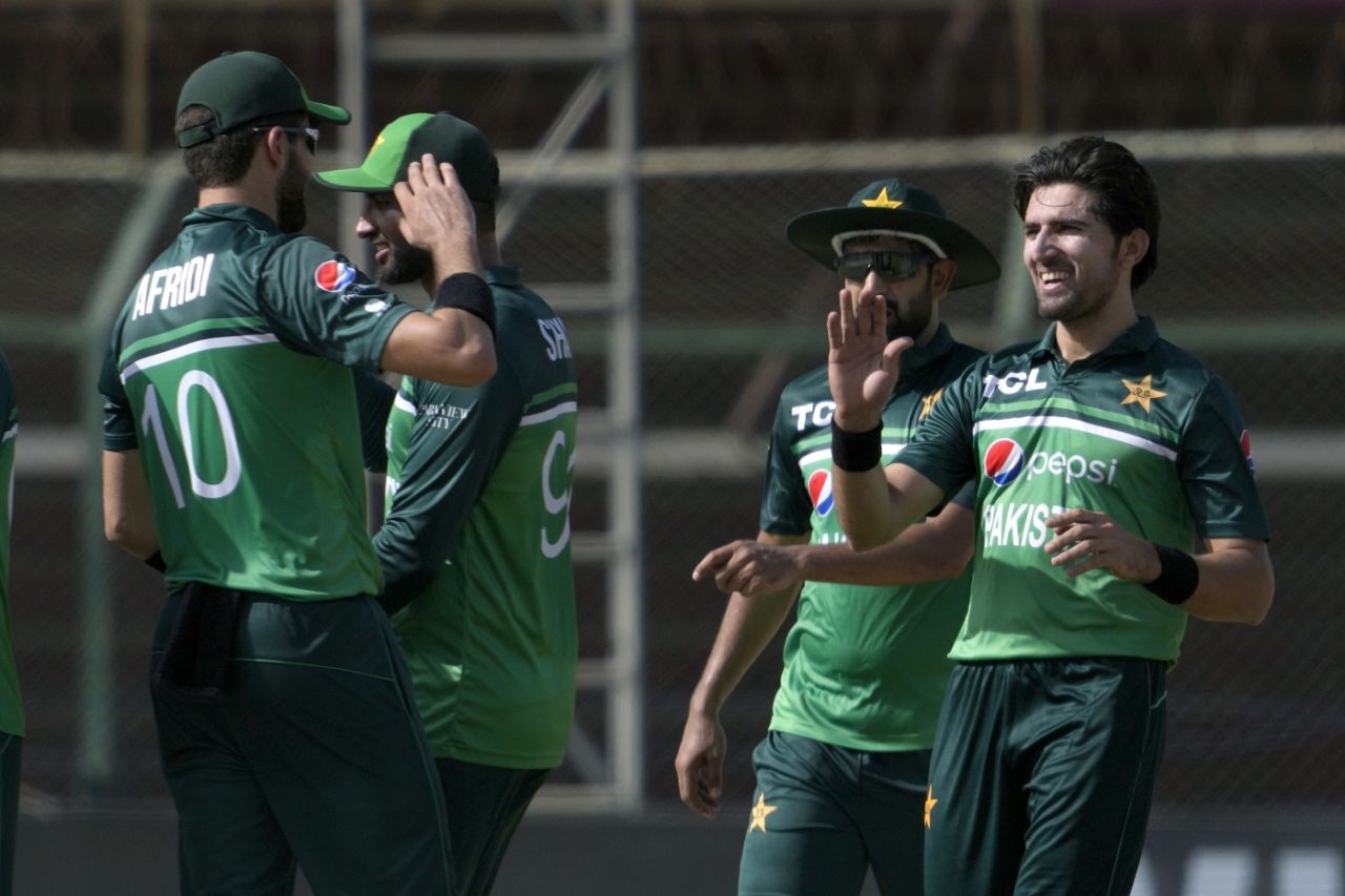 Mohammad Wasim struck off his third ball in the match, Pakistan vs New Zealand, 5th ODI, Karachi, May 7, 2023